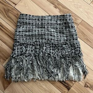 Chanel Tweed Fringe Skirt.
